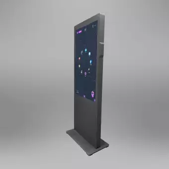Интерактивный сенсорный киоск Black Glass Max 43" (с фасадным стеклом)