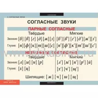 Русский язык 1 класс  10 таблиц