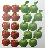 Набор магнитных карточек для устного счета "Яблоки"