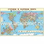 Настенная карта для детей "Страны и народы мира"