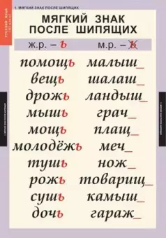 Русский язык 3 класс  10 таблиц
