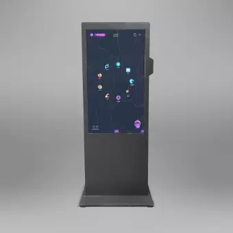 Интерактивный сенсорный киоск Black Glass Max 43" (с фасадным стеклом)