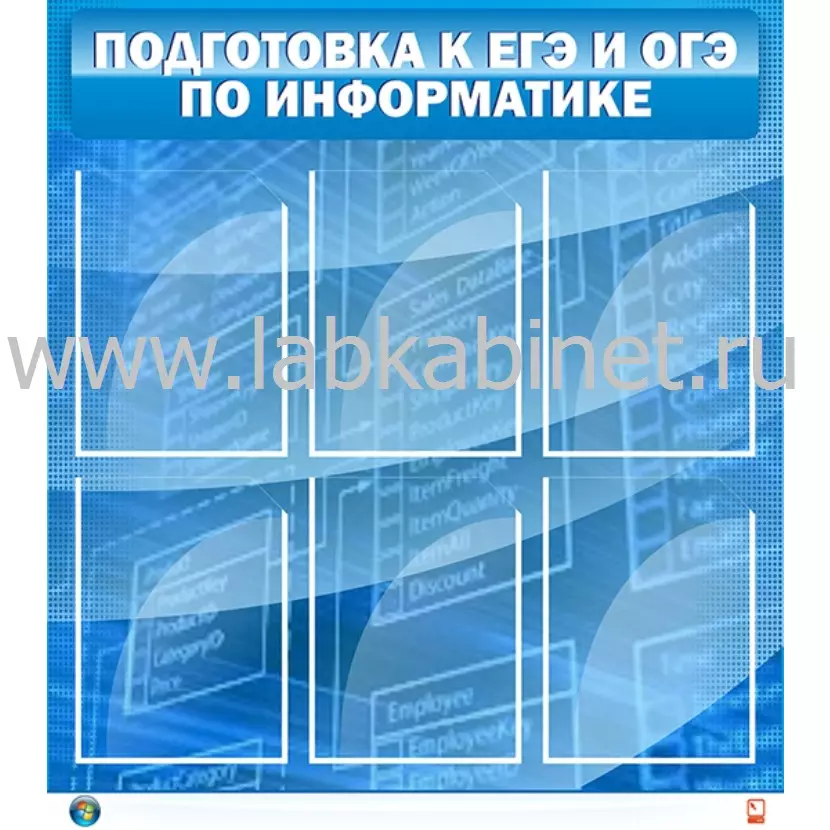 Подготовка к ЕГЭ и ОГЭ по информатике, 0,8*0,9, 6 карманов А4