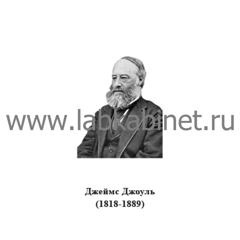 Портрет Джеймса Джоуля для кабинета физики и изучения истории термодинамики