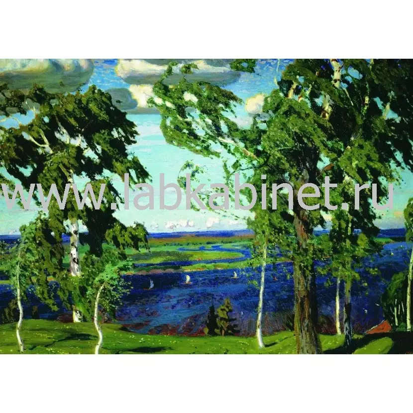 Портрет Аркадия Рылова «Зелёный» размером 50 × 70 см