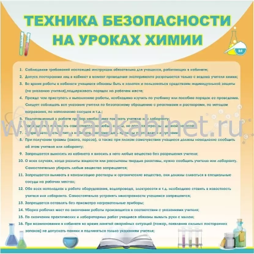 Техника безопасности на уроках химии, 0,9х0,9