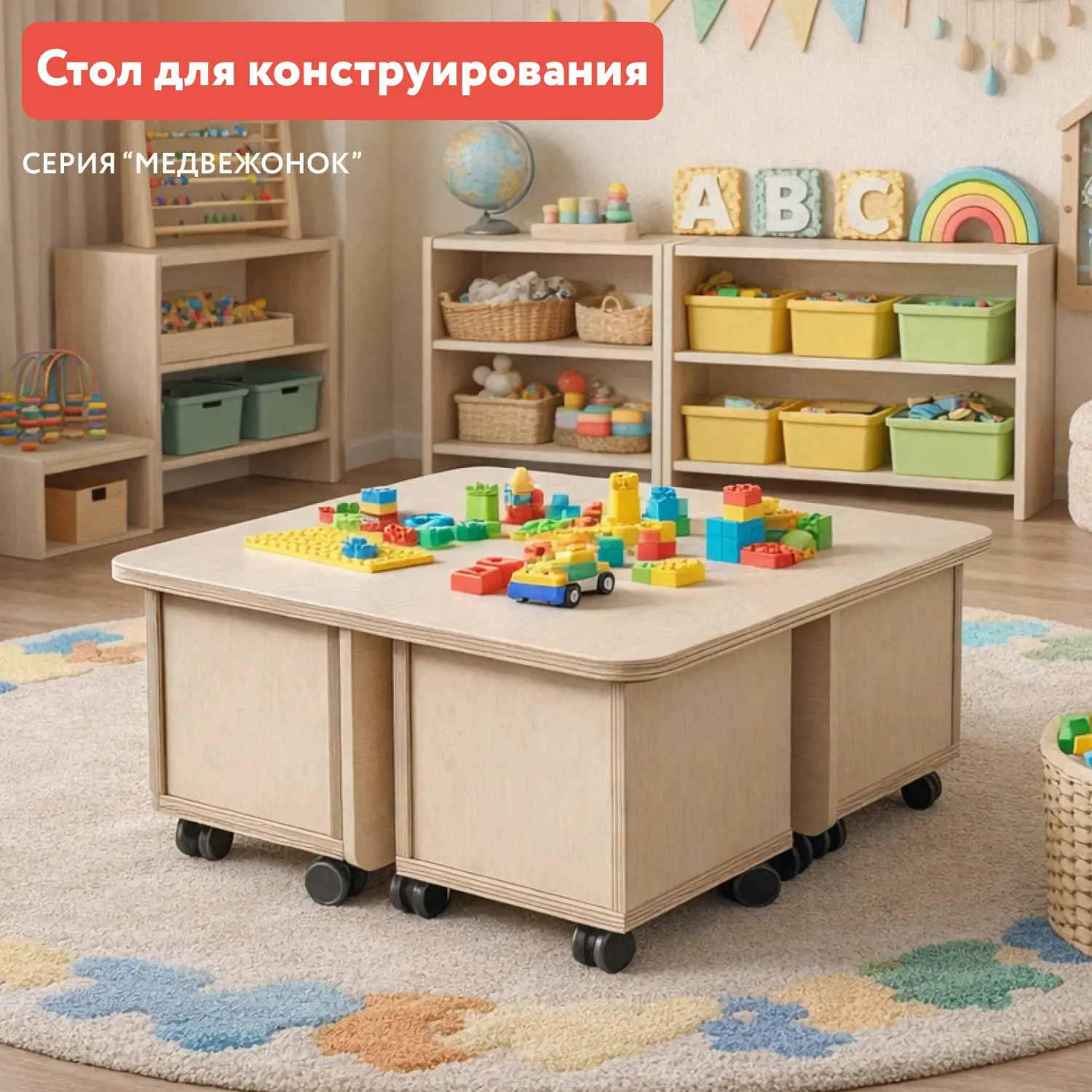 Стол для конструирования, серия «Медвежонок»