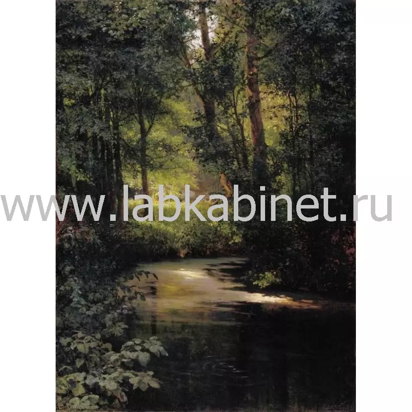 Мясоедов Григорий. Весной (Лесной ручей близ Полтавы). .50x70 