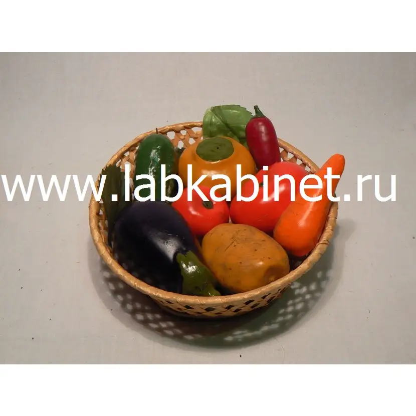 Муляжи «Корзина с овощами» для наглядного изучения овощей