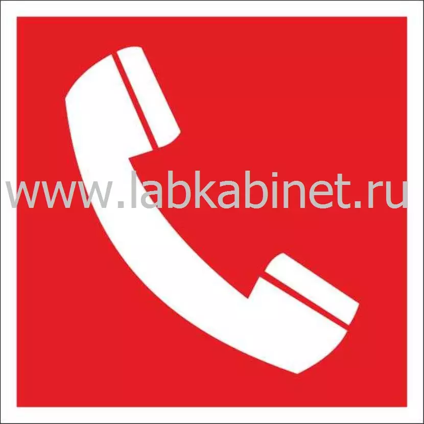 F05 "Телефон для использования при пожаре (в том числе телефон прямой связи с пожарной охраной)" 0,15х0,15