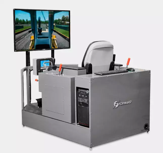 Тренажер бульдозера Komatsu для обучения управлению строительной техникой
