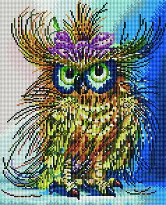 Алмазная   мозаика EF 355 Модная сова 30*40