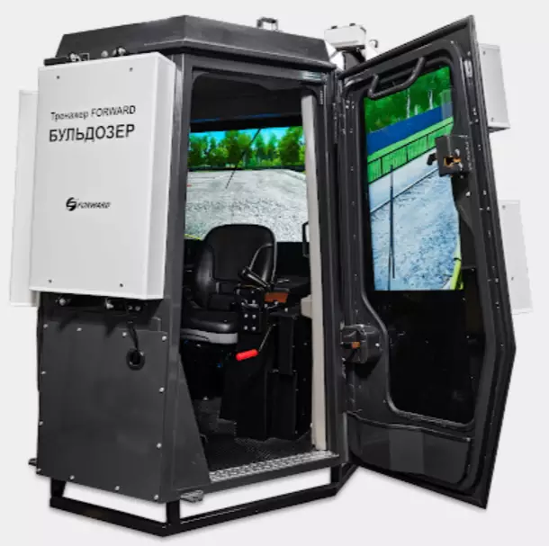 Тренажёр кабины бульдозера Komatsu для практической подготовки операторов