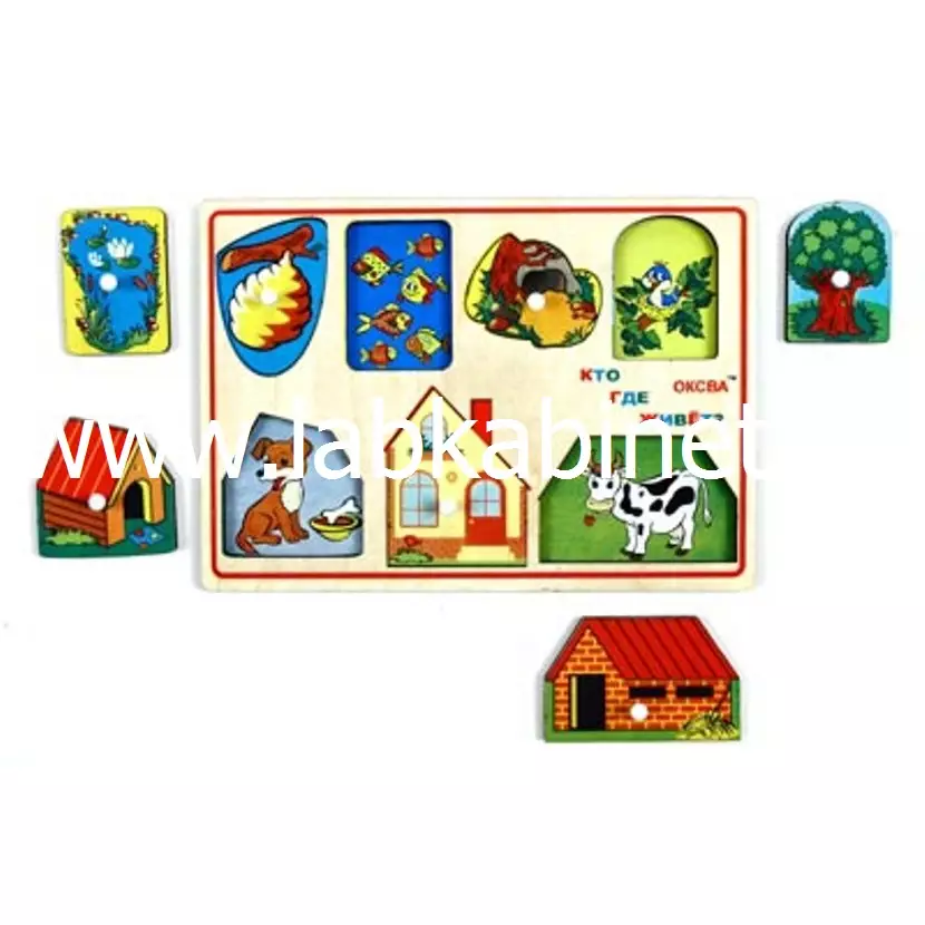Игровые пазлы "Экология. Кто где живет?"