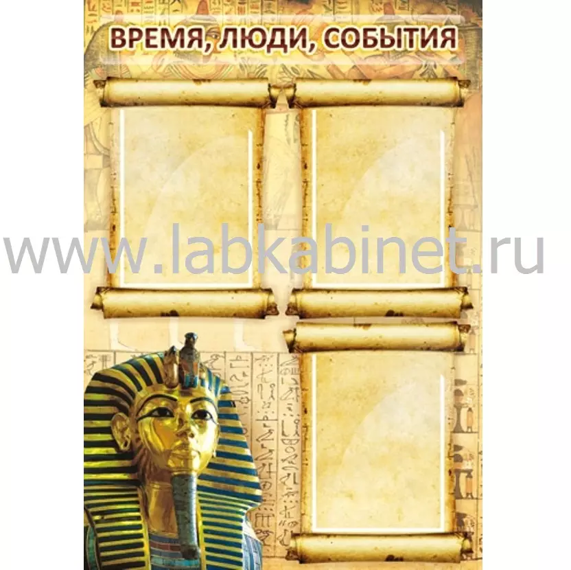 Время, люди, события (папирус), 0,6*0,9, 3 кармана А4
