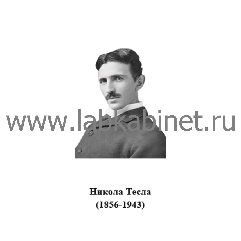 Портрет Николы Теслы для кабинета физики и изучения истории электротехники