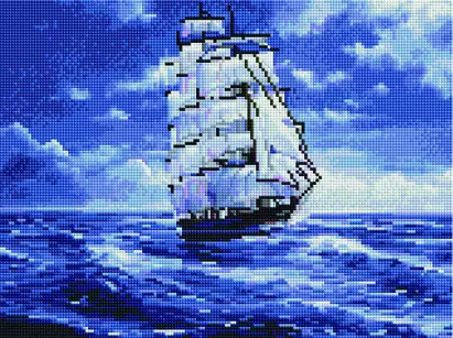 Алмазная   мозаика EF 875 Дальнее плавание 30*40