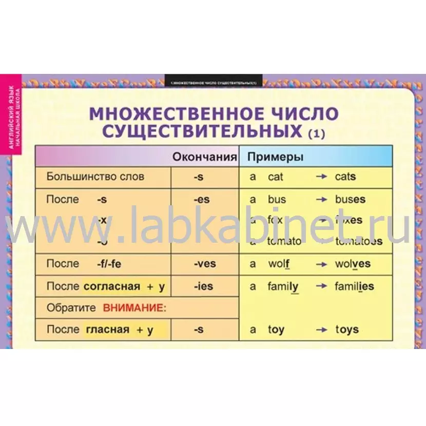 Существительные. Прилагательные. Числительные 9 таблиц