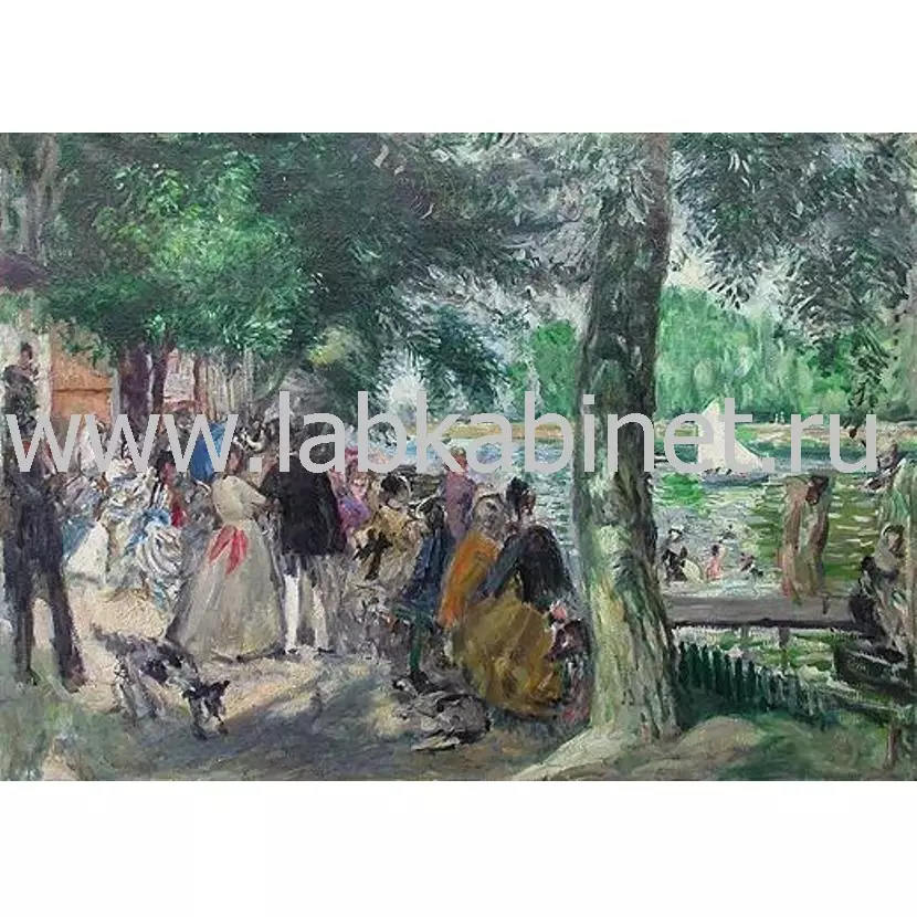 Ренуар Пьер Огюст. Купание на Сене. (Лягушатник) .50x70