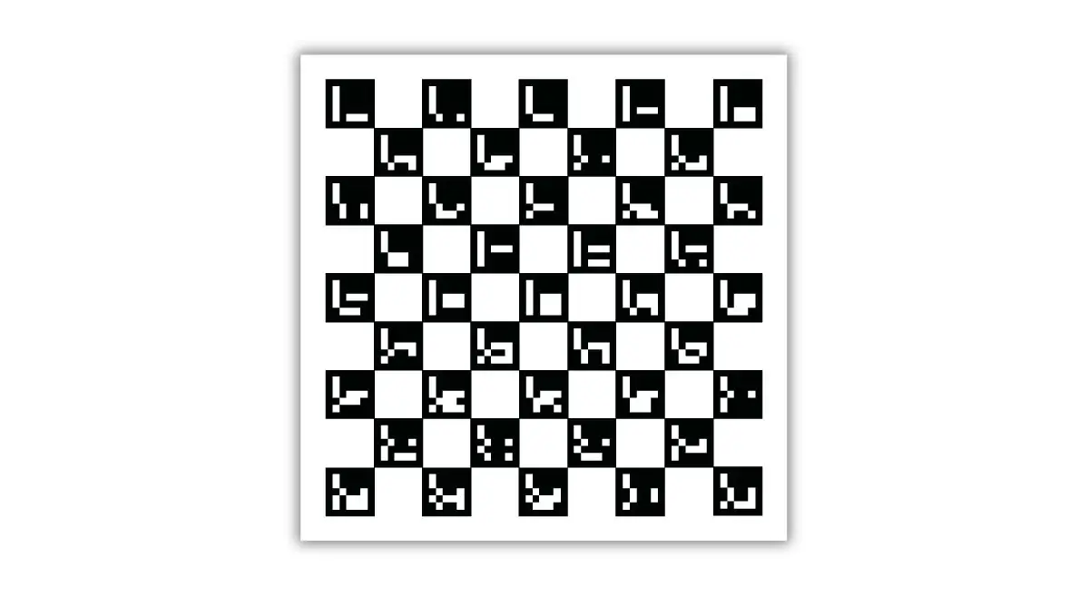 Поле aruco-меток (aruco-маркеров) 2×2 м, 25 меток