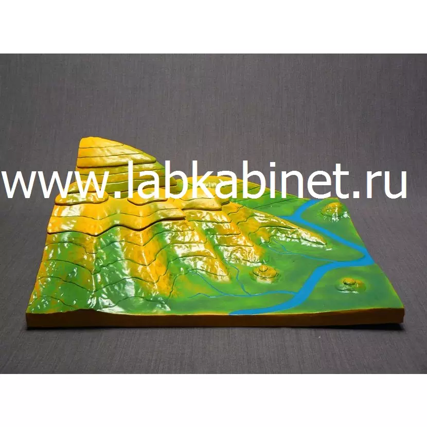 Модель "Вулканическая поверхность. Формирование гор"