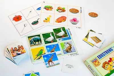Лото   "Иностранный язык" (3 игры, 6 планшетов, 36 карт., цвет., ламинир.)