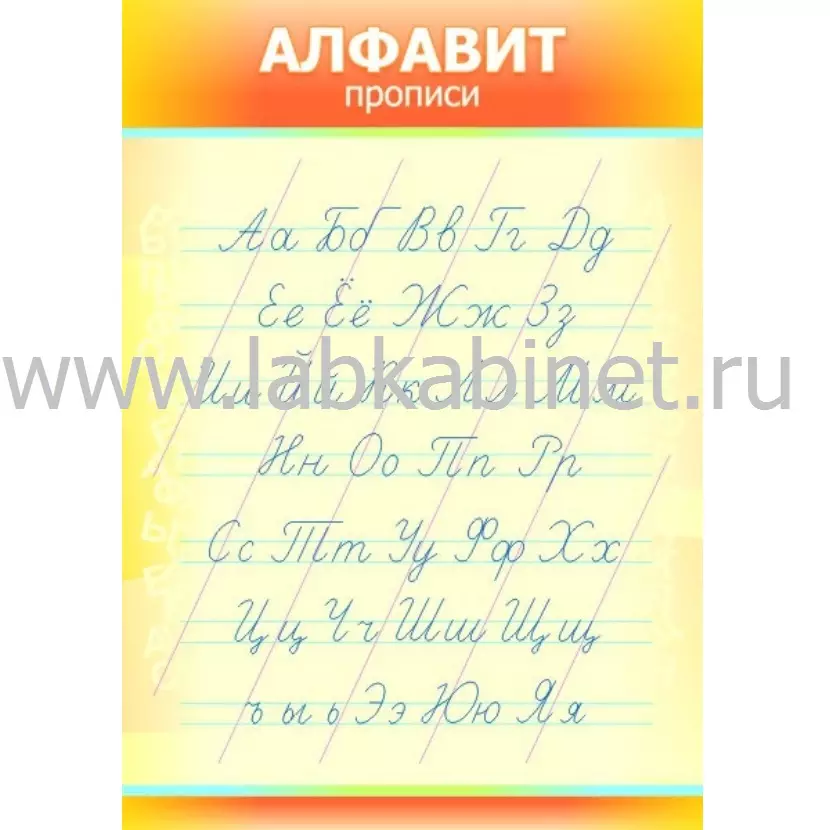 Стенд «Алфавит, прописи» для обучения грамоте, размер 0,7×1 м