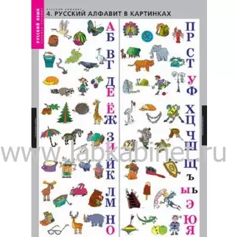 Русский алфавит 4 таблиц+224 карт.