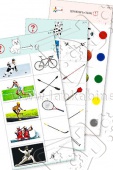 Комплект   карточек (10) "Обучающий калейдоскоп для ДО. Спорт вокруг нас"
