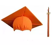 Шапочка-конфедератка оранжевого цвета