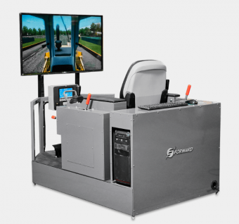 Тренажер бульдозера Komatsu для обучения управлению строительной техникой
