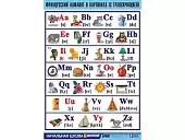 Таблица   демонстрационная "Французский алфавит в картинках" (с   транскрипцией)(винил 100х140)