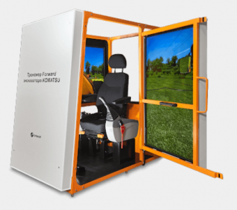 Тренажёр экскаватора Komatsu для обучения управлению строительной техникой