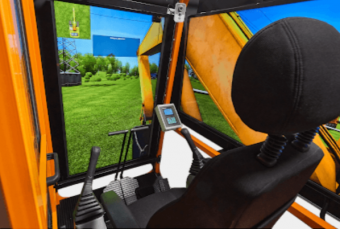 Тренажёр экскаватора Komatsu для обучения управлению строительной техникой