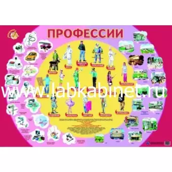 Серия детских плакатов "Веселый маркер" "Профессии"