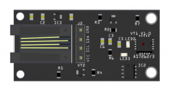 Датчик   оптический спектральный (видимый спектр) MGS-VIS62 разъем RJ-9 (AS7262)