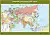 Политическая карта Евразии размером 100x140 см