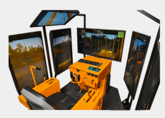 Тренажер трубоукладчика Komatsu D355C для подготовки операторов спецтехники