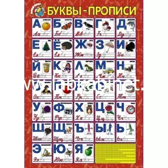 Серия детских плакатов "Веселый маркер" "Буквы-прописи"