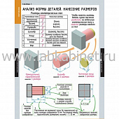 Плакат «Черчение» для обучения основам технического черчения, комплект из 18 таблиц