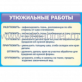 Плакат «Утюжильные работы» размером 0,9 х 0,6 м